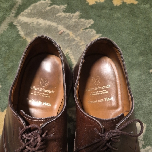 Allen Edmonds Dark Brown Leather Oxfords - Picture 2 of 8
